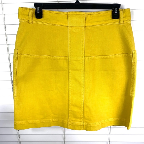 NWT🤩 |•TORY BURCH•| Mustard Denim Skirt - Picture 9 of 15